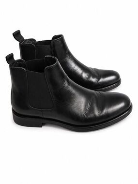Vittorio Rossi Men’s Black Leather Peter Chelsea Boots EUC